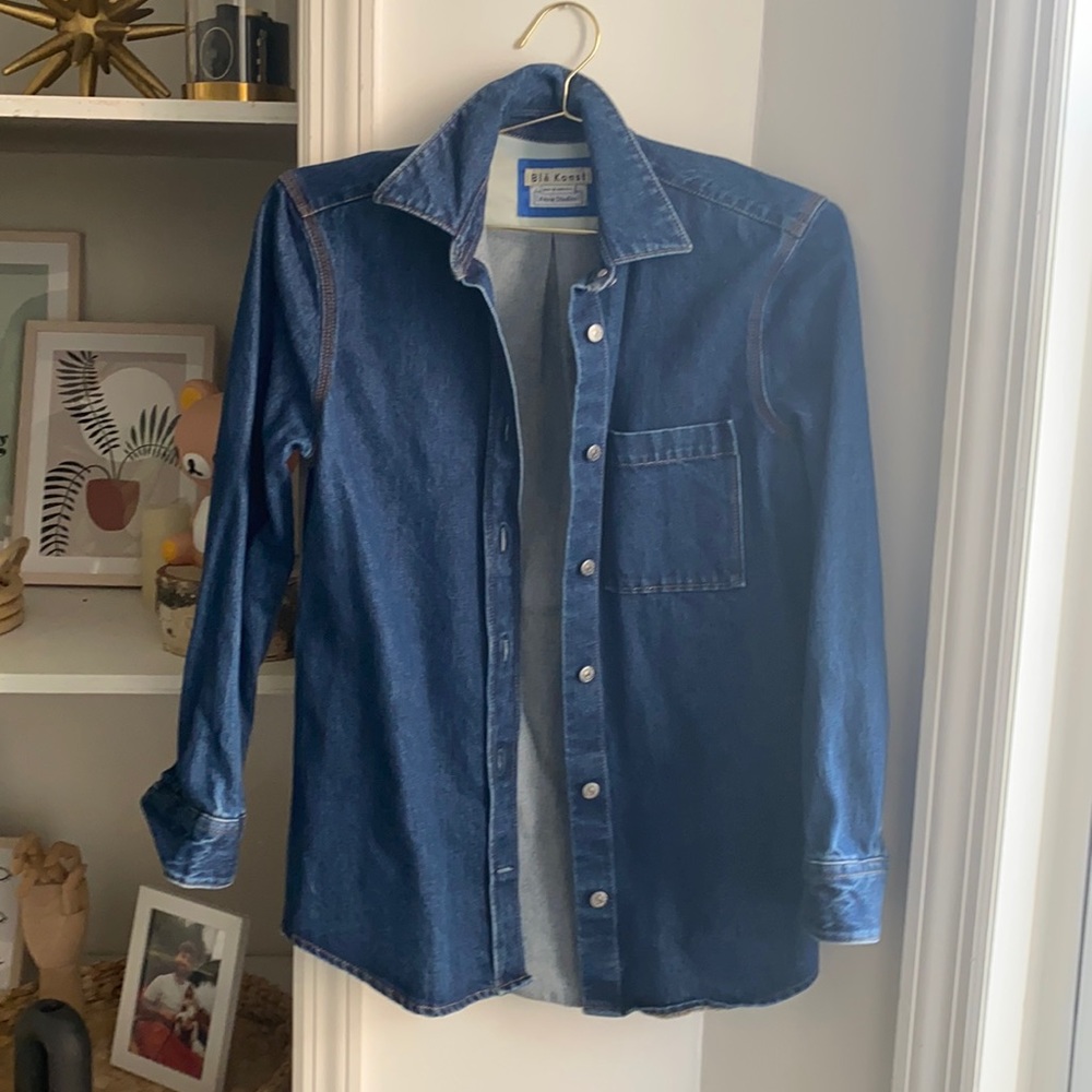 Acne Blue Button Down Shirt